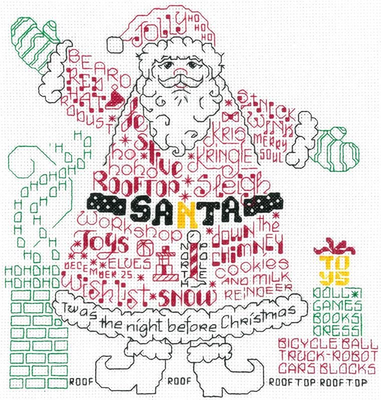 It's Sew Emma - TypeFace Santa Claus – X-Marks Stitch Shop