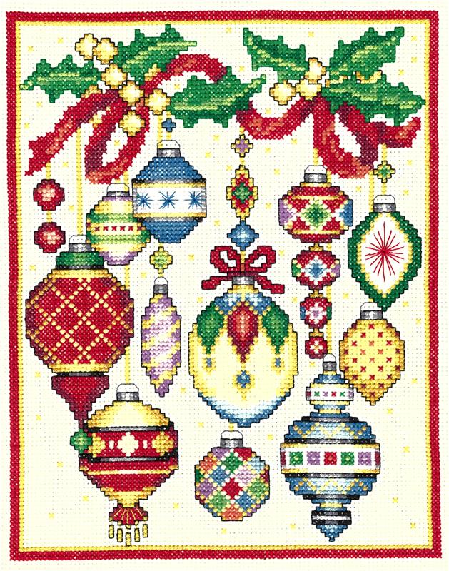 Cross Stitch Pattern Book MINI ORNAMENTS ~ 160 Motifs ~ Santa